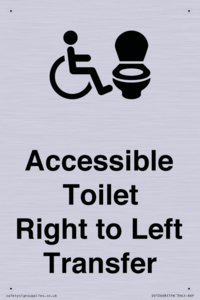 Accessible Toilet with Right to Left Transfer